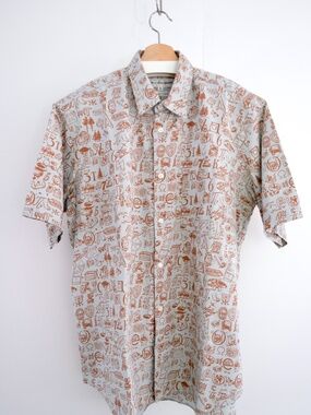 Comme des Garçons - 1990s Cotton Post-Soviet Narrative Print Shirt